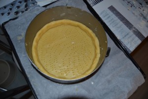 Pâte à gâteau basque piquer