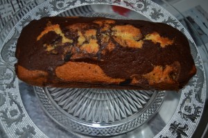 Cake marbré cuit