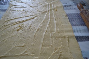 Pâte tapisser de crème pâtissière