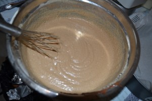 Ajout du chocolat au lait à la préparation