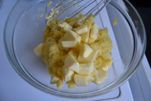 beurre en morceaux incorporer