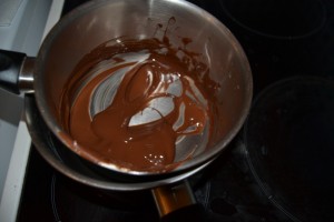Chocolat noir au bain-marie