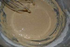 beurre fondu mélanger à la preparation