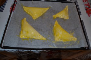 triangle dorer au jaune d’œuf 