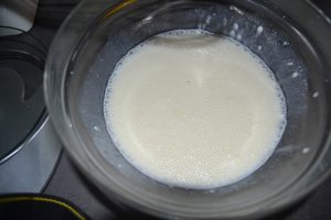 lait et yaourt mélanger