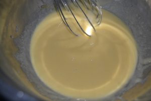 beurre fondu mélanger à la préparation