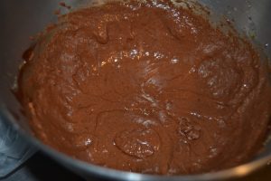 chocolat fondu mélanger à la préparation