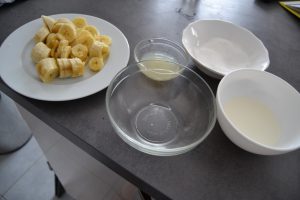 ingrédients pour caramel banane