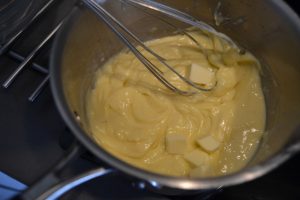 ajout du beurre en morceaux