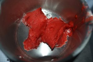 fraises mixer en purée