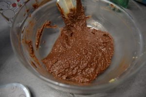 chocolat noir mélanger à la pâte