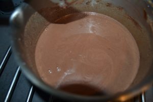 chocolat fondu dans le lait
