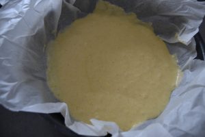 pâte vanille verser dans le fond du moule