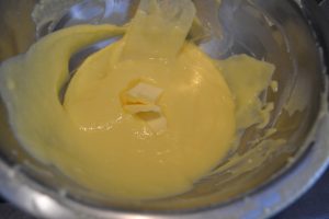 ajout du beurre petit à petit
