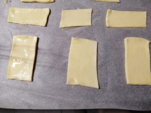 rectangle de pâte feuilleté inversée