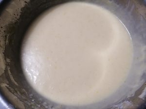 beurre fondu mélanger