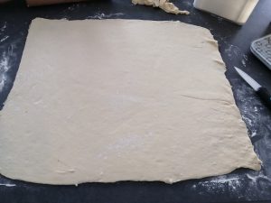 pâte étaler en rectangle 