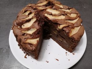 gâteau chocolat-pommes