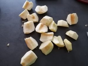 pommes découper en gros morceaux