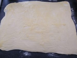 pâte badigeonner de beurre fondu