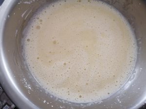 lait mélanger à la préparation
