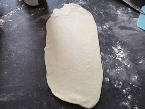 pâte étaler en ovale