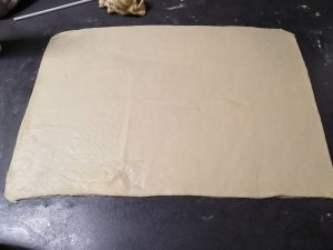 pâte étaler en rectangle
